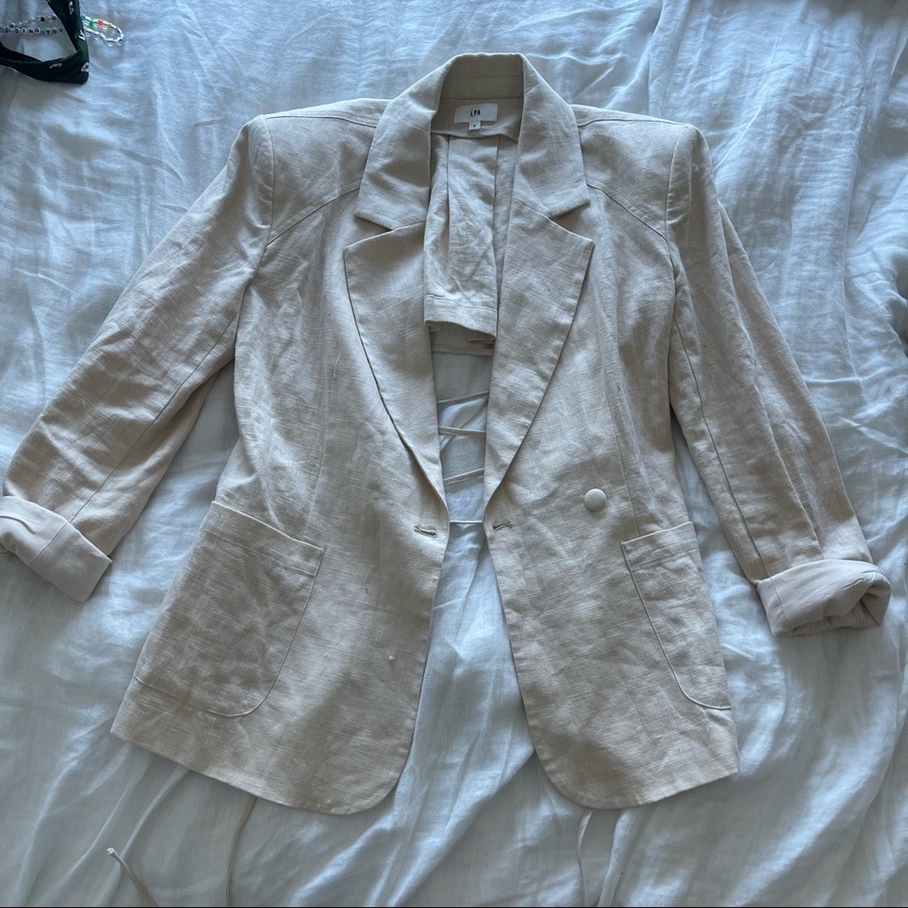 LPA Linen Blazer Size Small